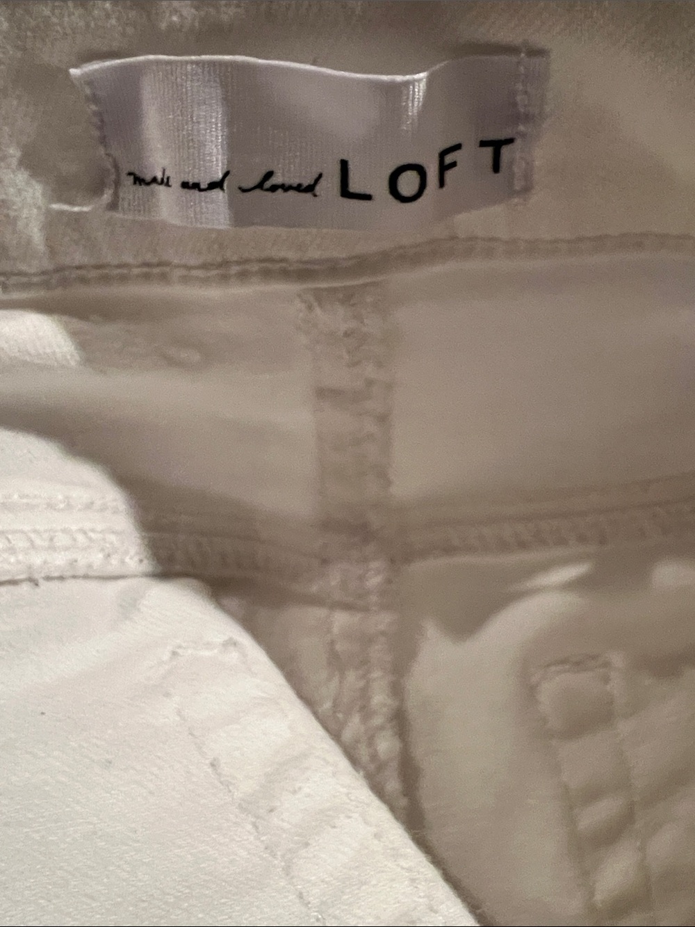 LOFT White The Curvy Skinny Jeans, sz 8 - Picture 4 of 4